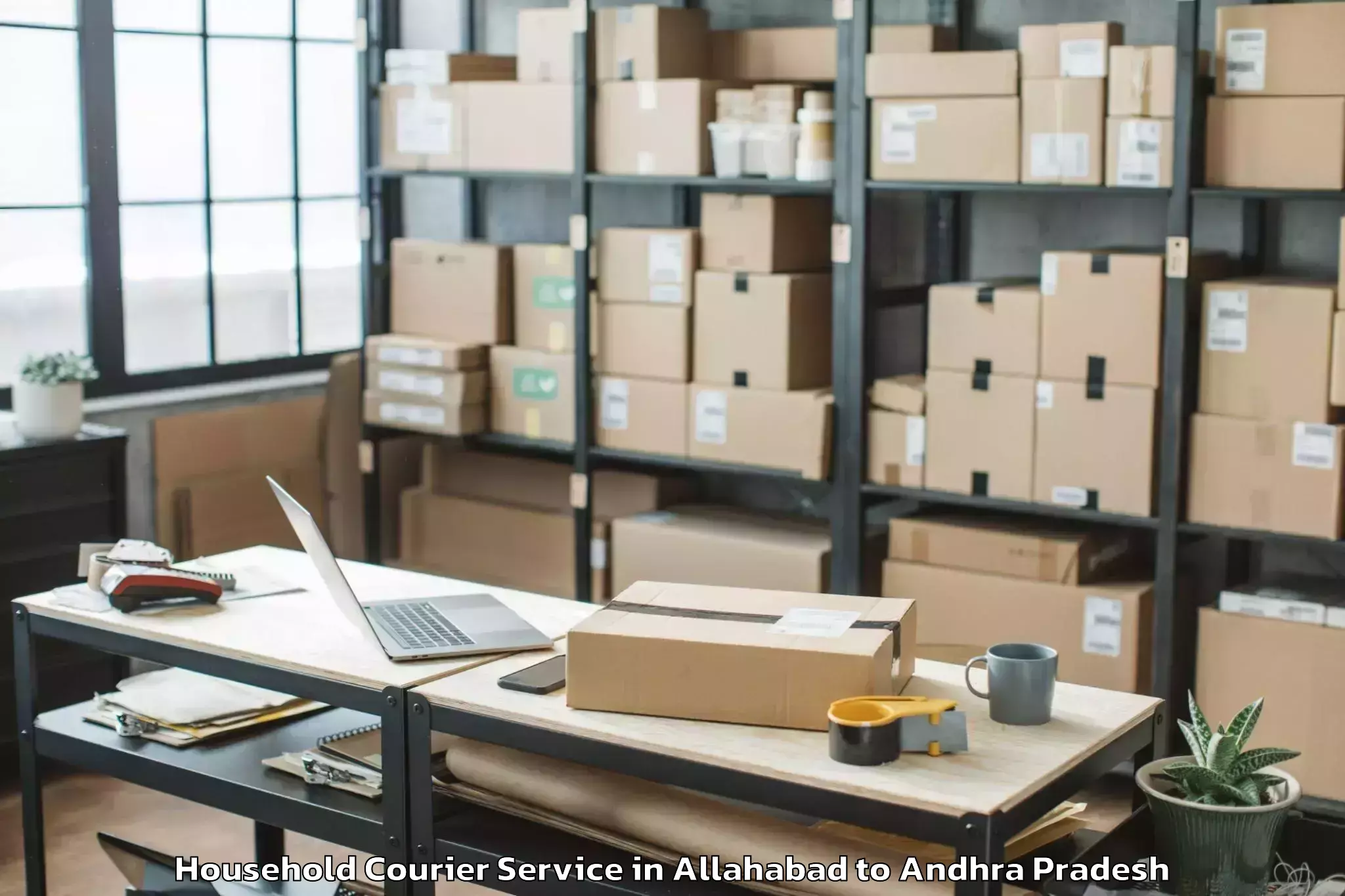 Top Allahabad to Santhabommali Household Courier Available